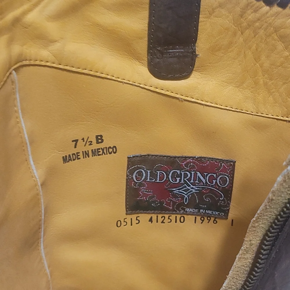 Old Gringo 7 1/2 B Distressed walking heel knee Boots - Picture 13 of 16